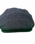 Wool Blend Flat Cap, Vintage Tweed Herringbone Ivy Cap Gift for Him
