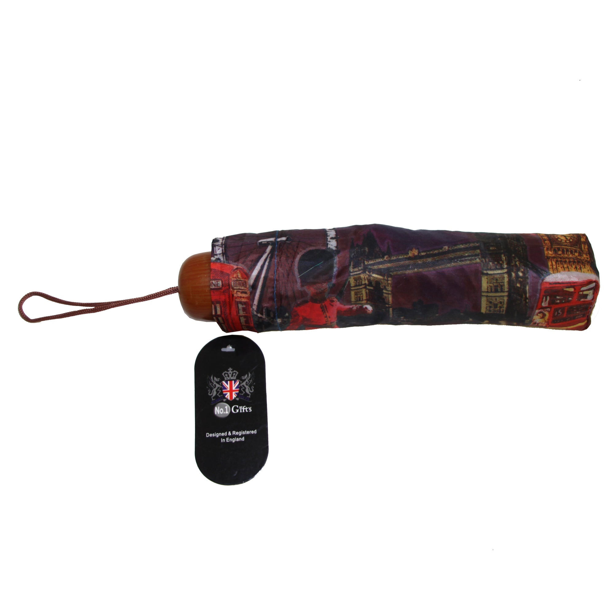 Manual London Royal Guard Tower Bridge Phone Box Portable Folding Umbrella