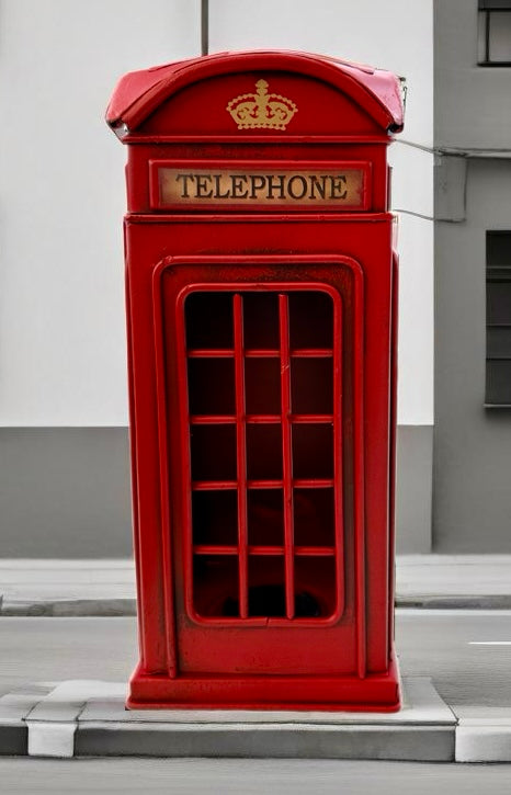 Vintage Retro Metal Iconic British Style London Telephone Box Booth Money Box Piggy Bank Saving Box