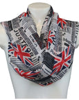 Newspaper Union Jack UK Flag Long Viscose Large Ladies Scarf Shawl Wrap