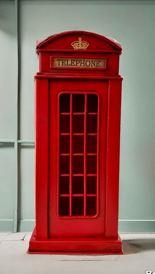 Vintage Retro Metal Iconic British Style London Telephone Box Booth Money Box Piggy Bank Saving Box