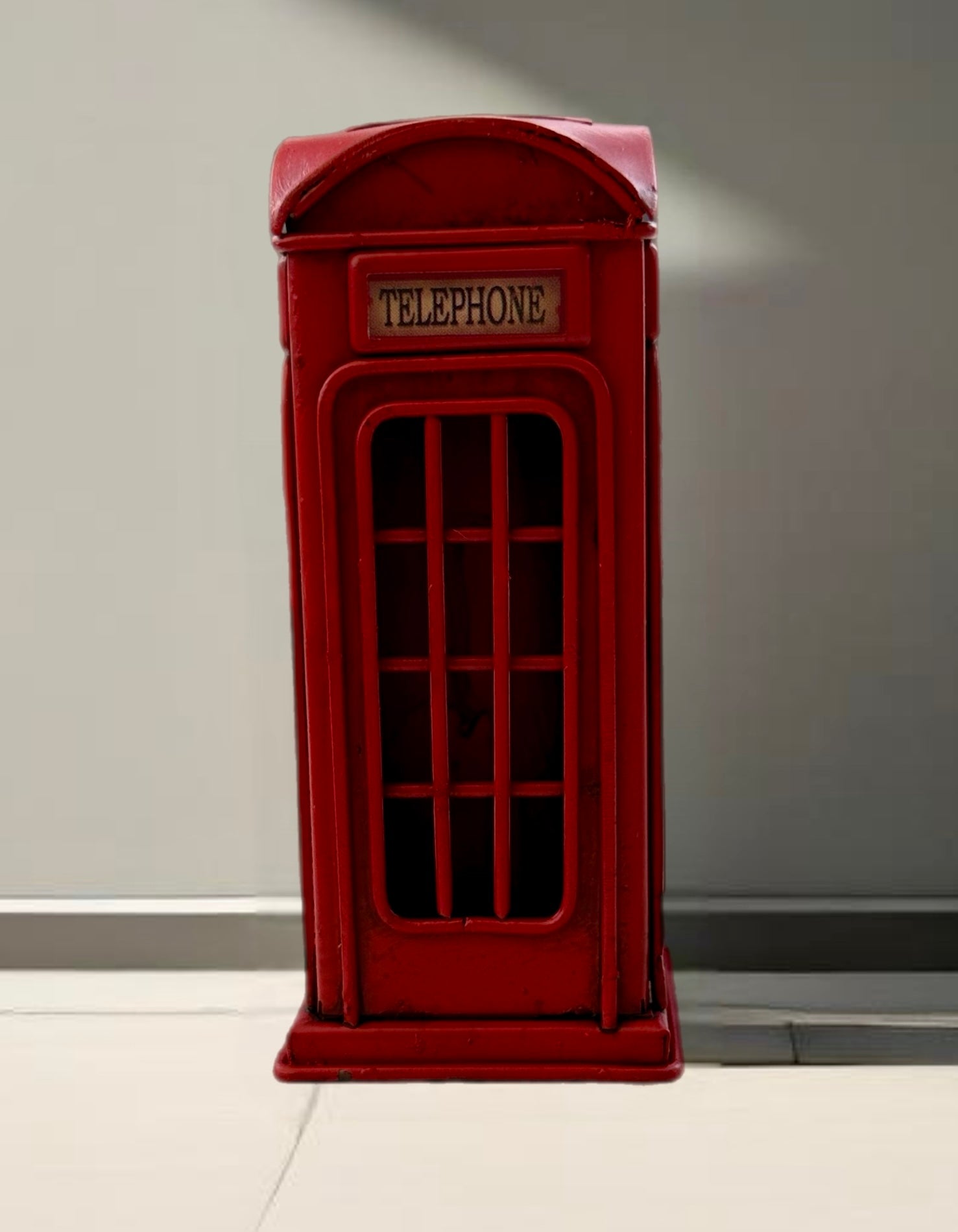 Vintage Retro Metal Iconic British Style London Telephone Box Booth Money Box Piggy Bank Saving Box