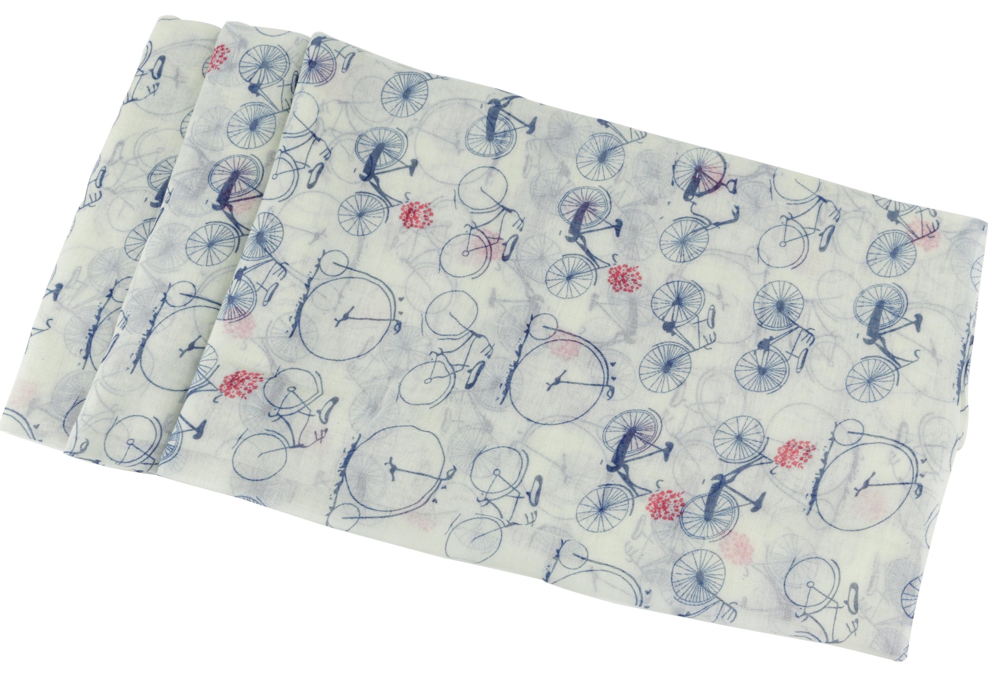 Bicycle Bike Flowers Design Retro Viscose Large Lightweight Scarf Shawl Sarong Wrap