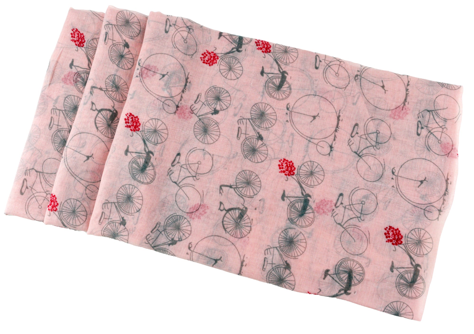 Bicycle Bike Flowers Design Retro Viscose Large Lightweight Scarf Shawl Sarong Wrap