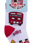 Seamless London Union Jack Big Ben Guard Baby Newborn Toddler Gift Fun Socks