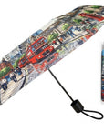 London City Print Manual Open Folding Compact Travel Umbrella