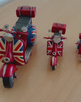Union Jack Scooter Ornament – Vintage Retro Metal Decor