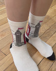London Big Ben Telephone Booth Socks, Novelty Fun Gift Unisex Socks