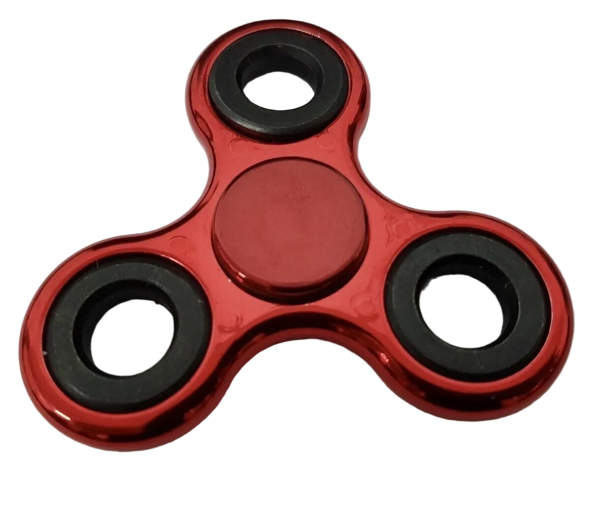 Shiny Red Fidget Spinner Hand Focus Spin Fast Bearing Stress Toy