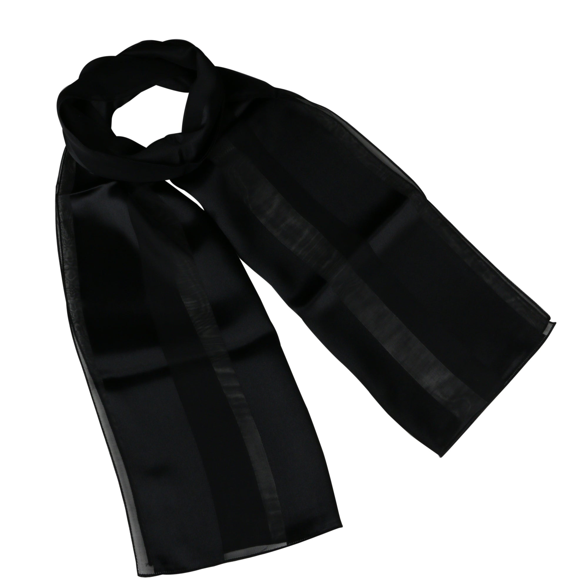 Chiffon Satin Striped Plain Lightweight Soft Silky Ladies Scarf Shawl Wrap