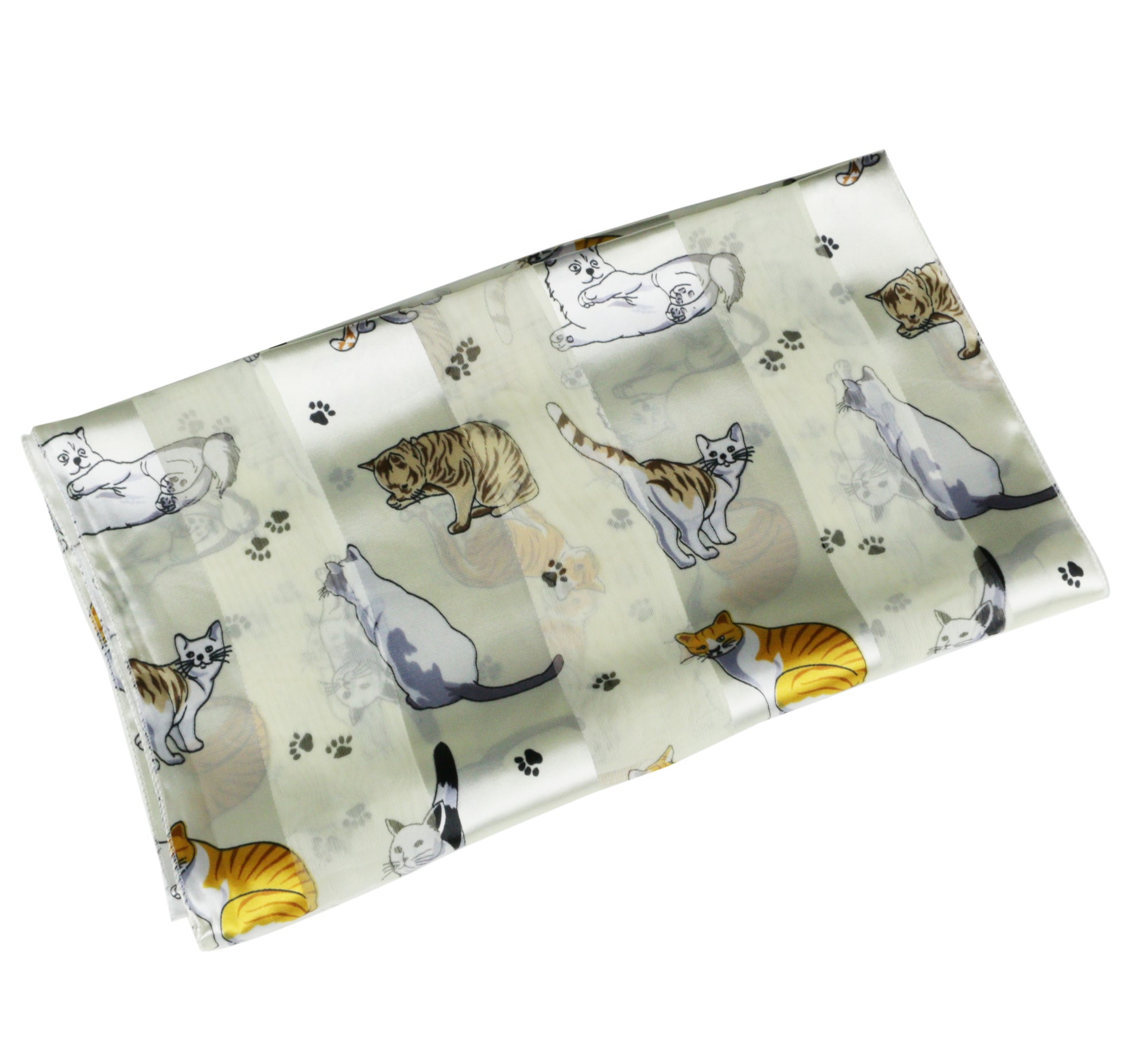 Multi Cats Breed Silky Satin Soft Ladies Scarf Shawl Wrap
