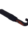 Black Auto Open&Close Wooden Effect Handle Umbrella