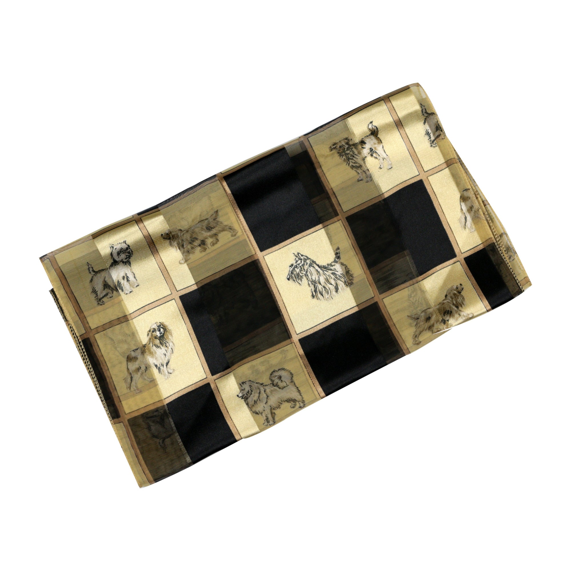Cute Dog Checked Design Scarves
