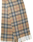 Soft Cream Tartan Check Plaid Large Unisex Winter Scarf Shawl