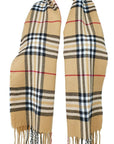 Soft Cream Tartan Check Plaid Large Unisex Winter Scarf Shawl