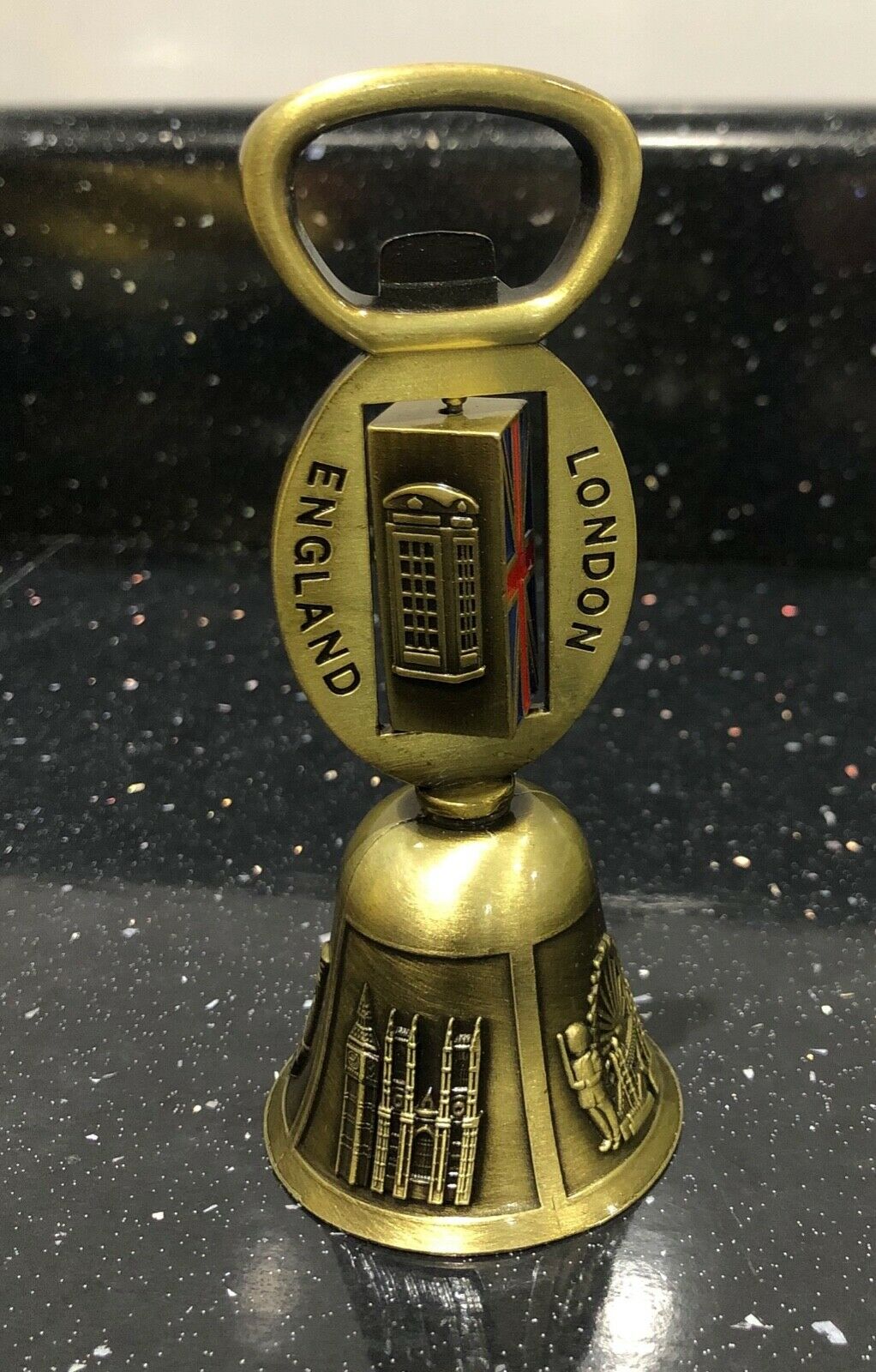 Vintage Dinner Bell Bottle Opener England London Metal 3D Souvenir Gift
