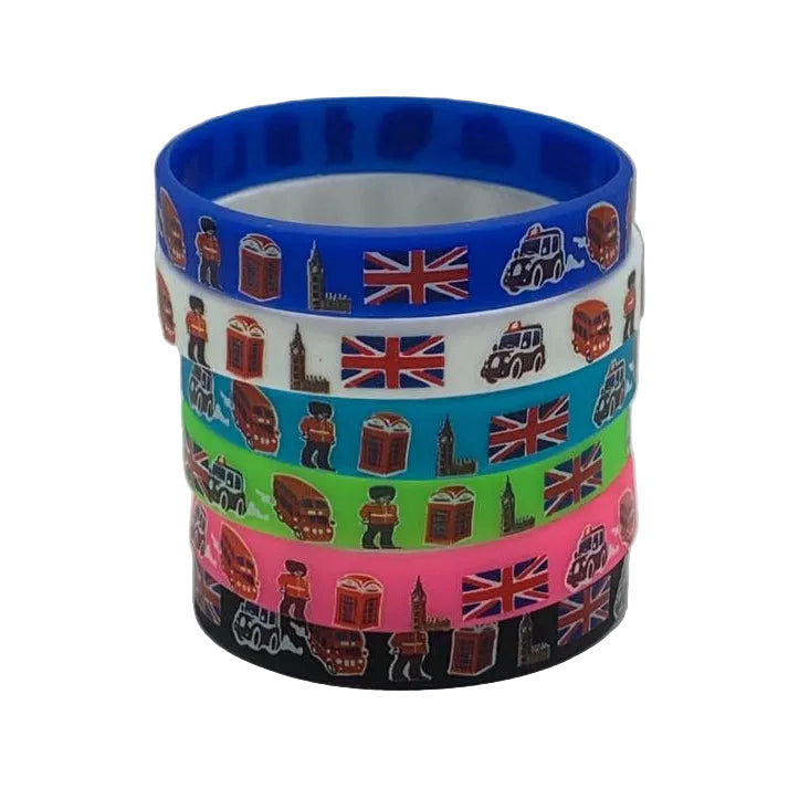 London Icons Rubber Silicone Wristband