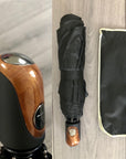 Black Auto Open Foldable Compact Umbrella