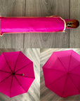 Pink Auto Open Foldable Compact Umbrella