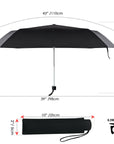 Black Manual Open Mini Super Light Aluminium Frame Folding Umbrella