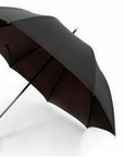 Classic Walking Stick Umbrella Wooden Crook Handle Black Wedding Brolly