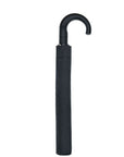 Crook Curved Handle Compact Auto Open Black Umbrella