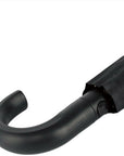 Crook Curved Handle Compact Auto Open Black Umbrella